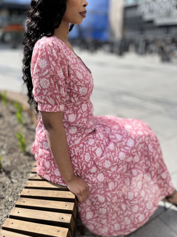 LEENA DRESS/PINK