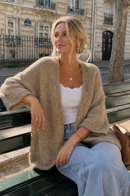 Hovedbilde AMALIE CARDIGAN/ TAUPE