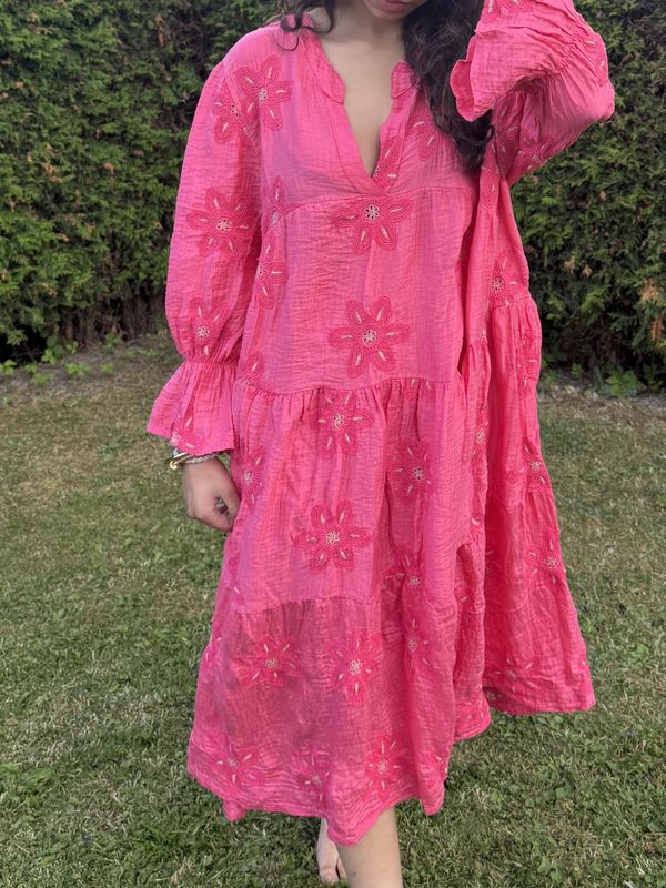 AISHA DRESS  CORAL